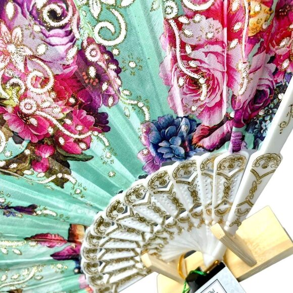 Shimmery Deluxe 9” Face fan + display stand * - Picture 5 of 15